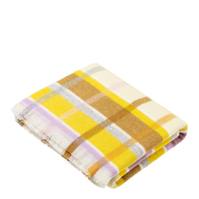 Bronte by Moon Citrine Oriel Lambswoold Throw, 140x185cm