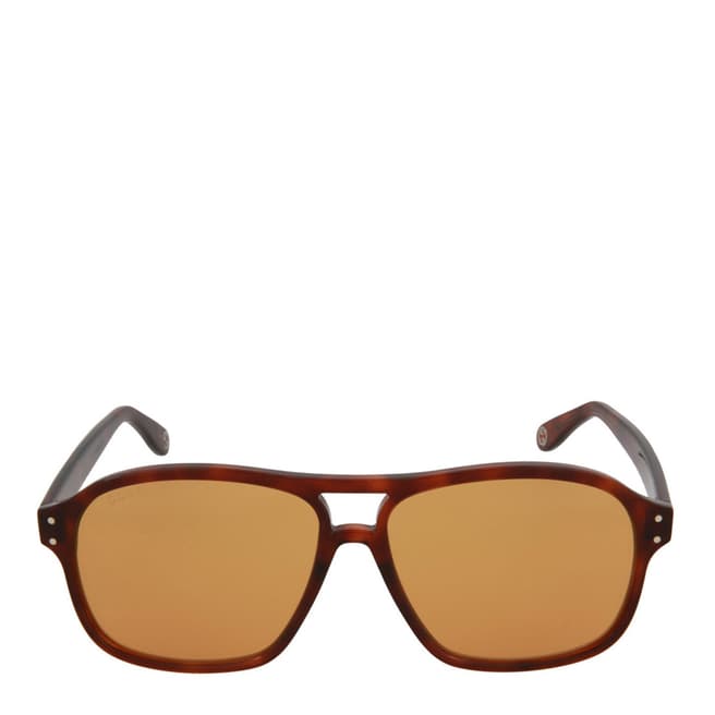 Gucci Men's Havana/Orange Gucci Sunglasses 58mm