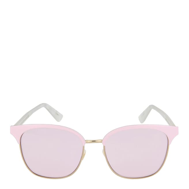 Gucci Women's Shiny Gold/Pink Gucci Sunglasses 53mm