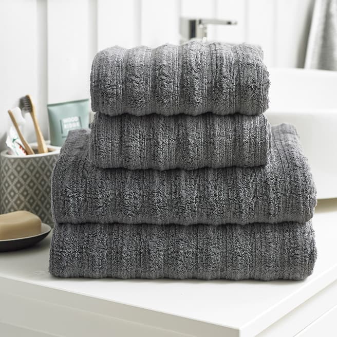 Deyongs Richmond Pair of Hand Towels, Charcoal