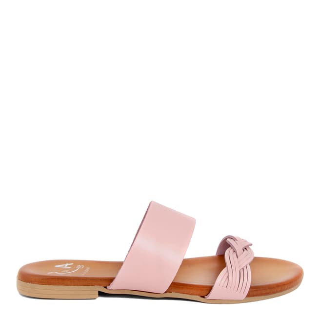 Alissa Shoes Pink Leather Mule Sandal