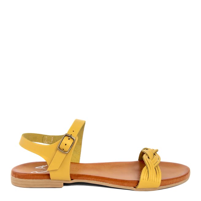 Alissa Shoes Yellow Single Strap Twining Sandal