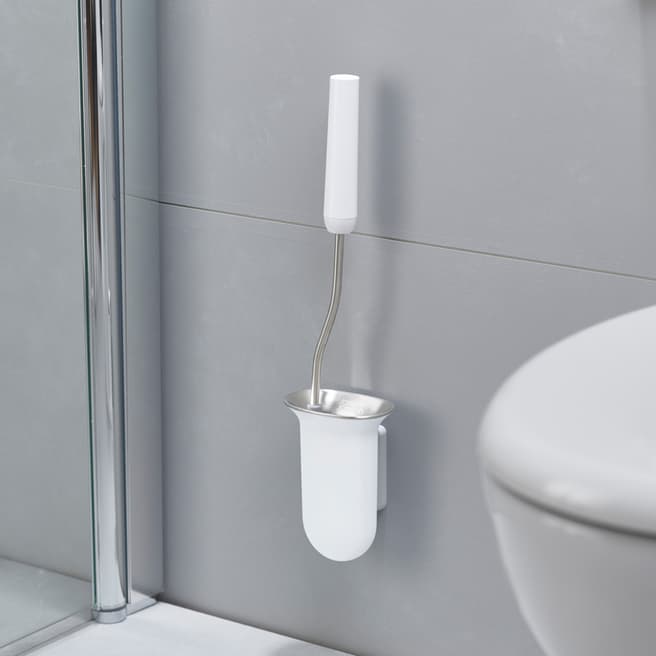 Joseph Joseph Flex Steel Wall Toilet Brush (White)