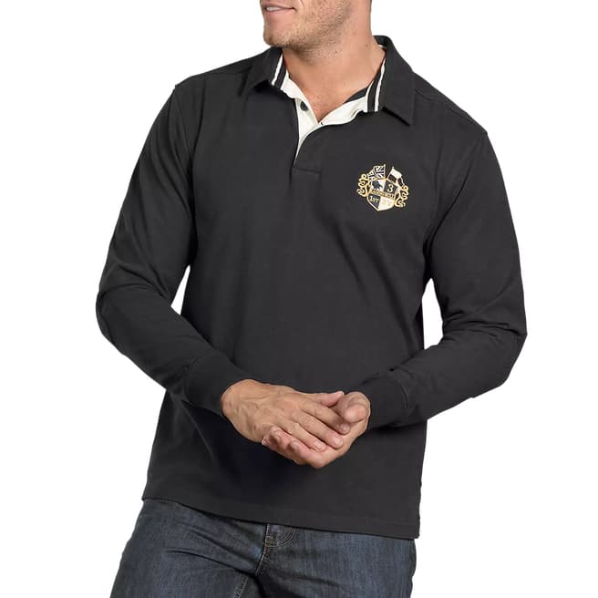 Raging Bull Black Signature Cotton Rugby top