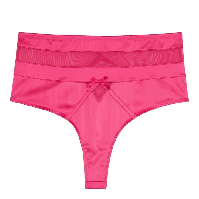 Playful Promises Hot Pink Madeleine Bondage High Waist Thong