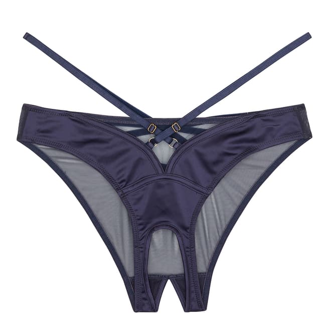 Playful Promises Navy Philly Tulip Ouvert Brazilian Briefs
