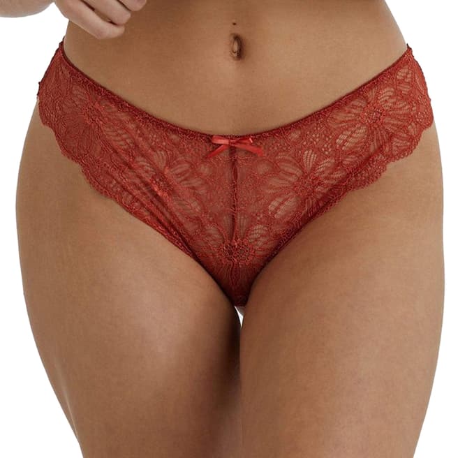 Wolf & Whistle  Rust Ariana Everyday Lace Brief