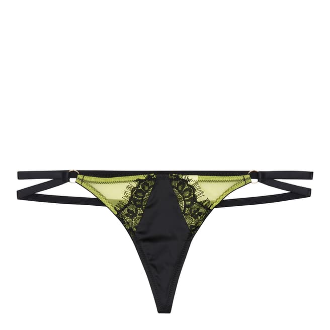 Playful Promises Lime Indigo Strappy Thong