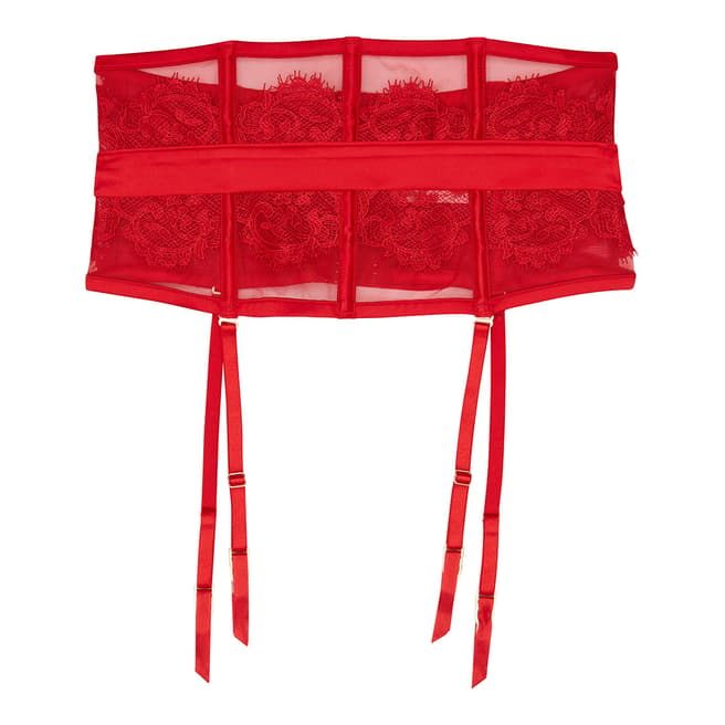 Playful Promises Red Anneliese Satin Net And Lace Waspie