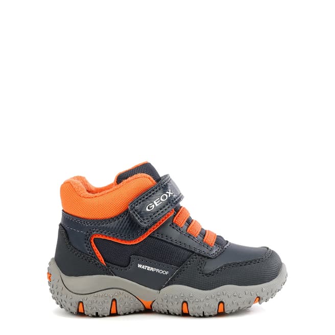 Geox Boy's Navy/Orange Baltic Waterproof Sneakers