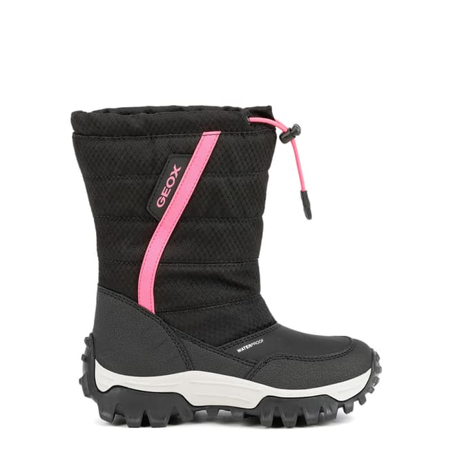 Geox Girl's Black/Fuchsia Himalaya Waterproof Snow Boots