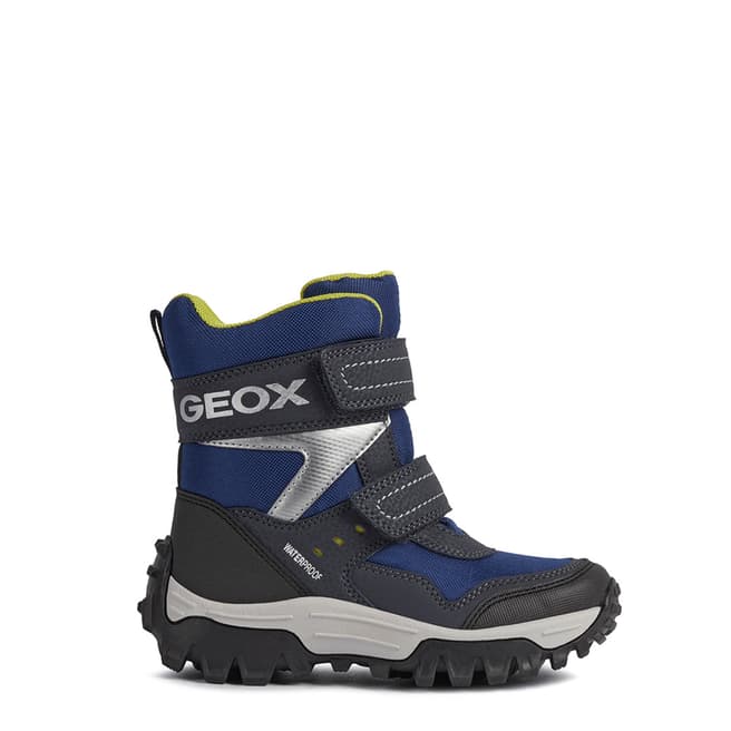 Geox Boy's Navy/Lime Himalaya Waterproof Snow Boots