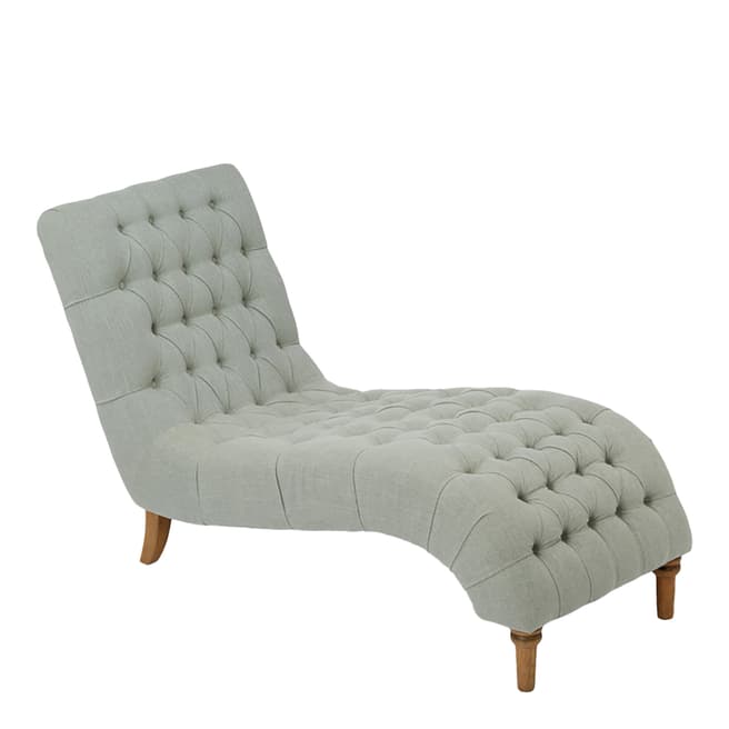 Serene Furnishings Duckegg Fabric Chaise with Oak Legs