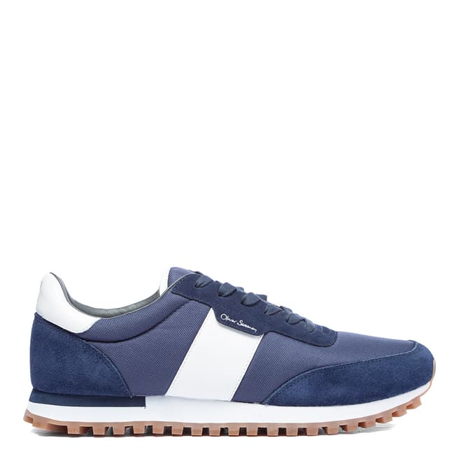 Oliver Sweeney Navy Stolford Suede/Nylon/Leather Sneakers
