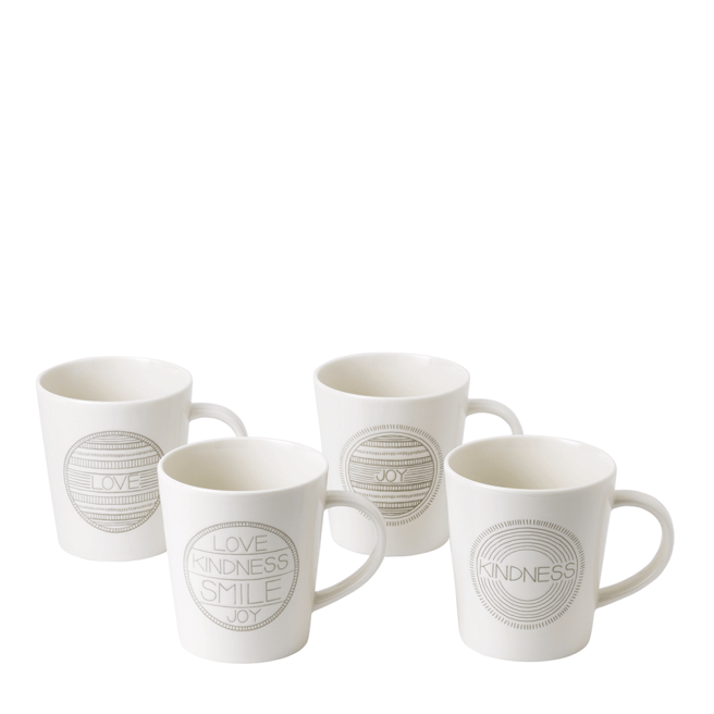 Royal Doulton Set of 4 Ellen Degeneres Accents Mugs, 175ml