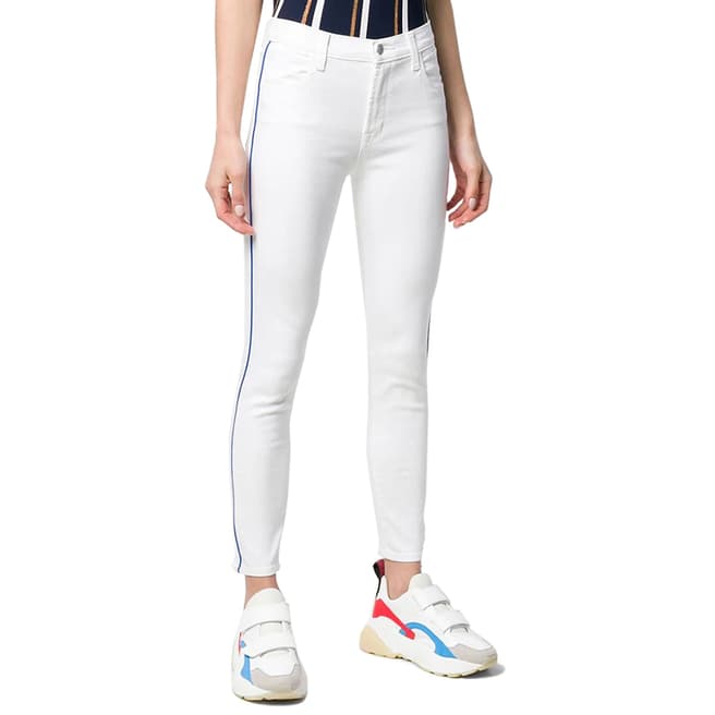 J Brand White Alana Crop Skinny Stretch Jeans