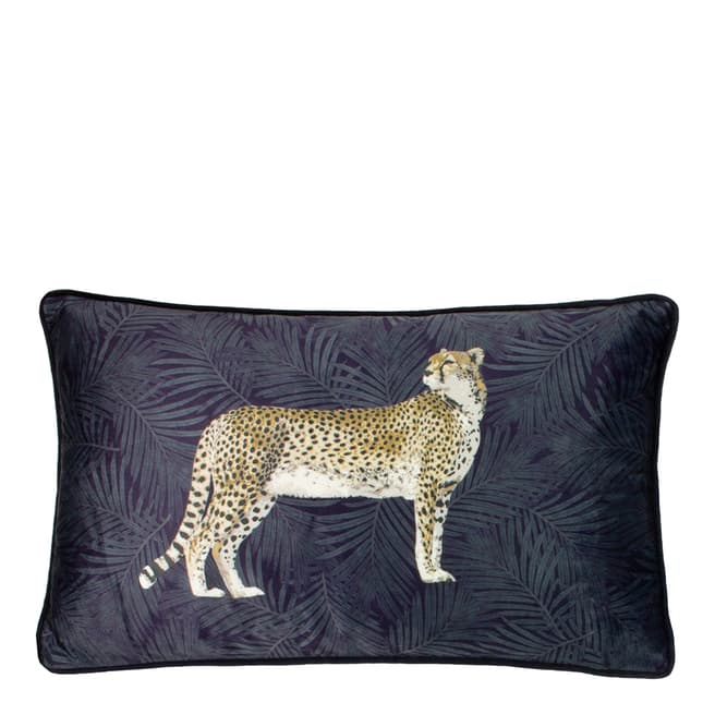 RIVA home Cheetah Forest Cushion in Navy, 30X50cm