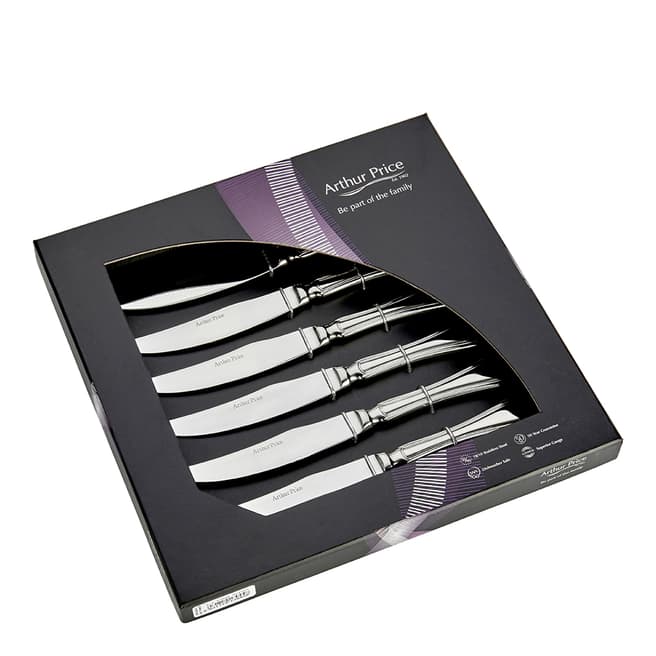 Arthur Price Set of 6 Britannia Steak Knives