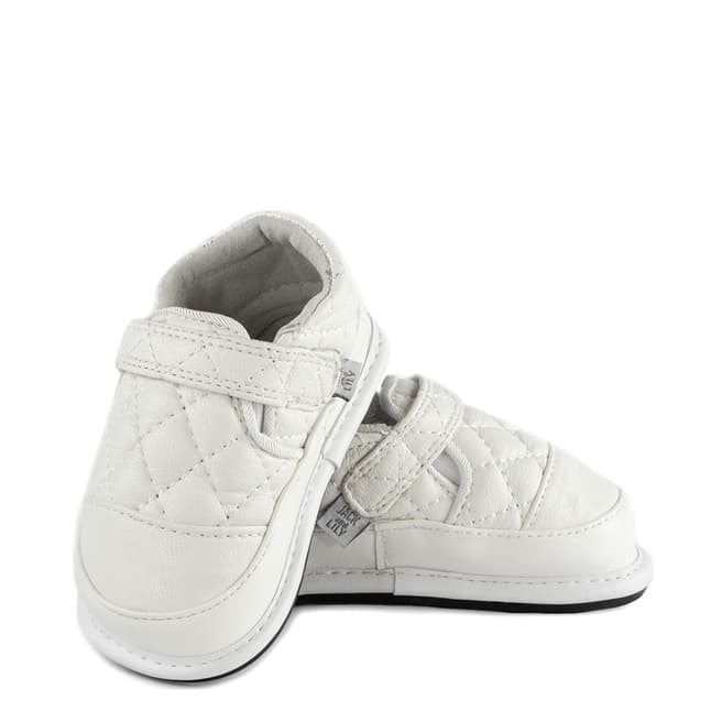 Jack & Lily White Sasha Quilted Slip Ons