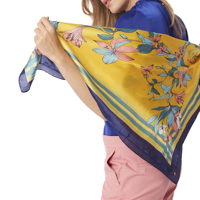 JayLey Collection Multi Printed Silk Blend Scarf