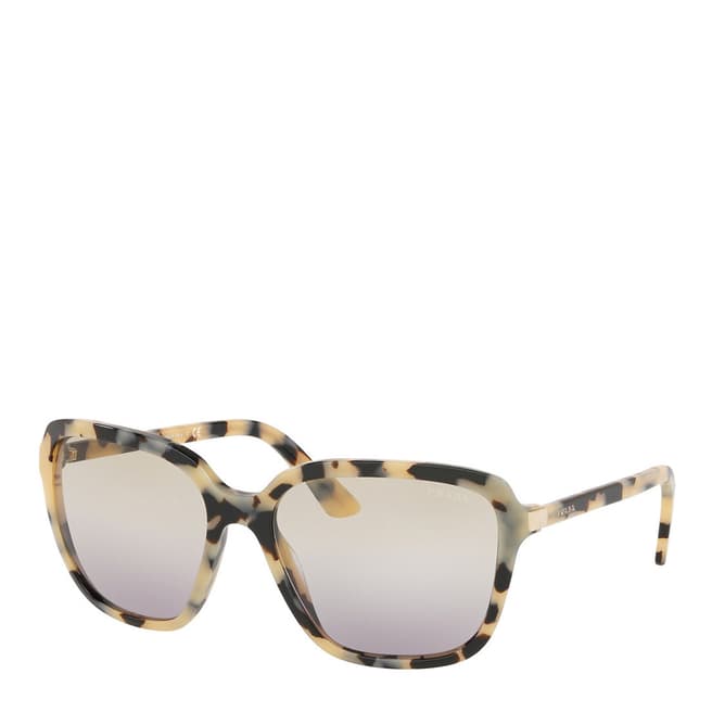 Prada Women's Beige/Black Prada Sunglasses 60mm