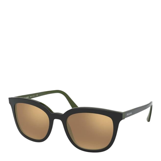 Prada Women's Black/Gold Prada Sunglasses 53mm
