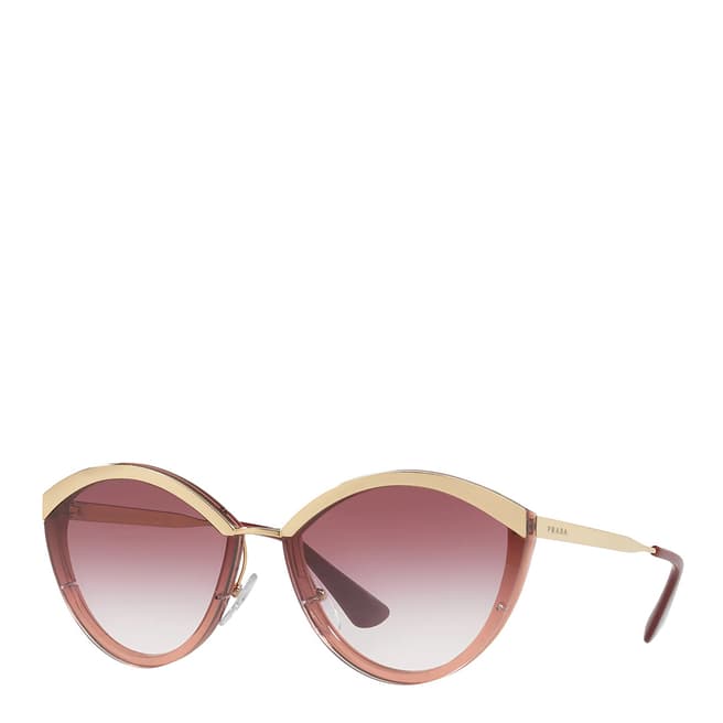 Prada Women's Pink/Gold Prada Sunglasses 64mm