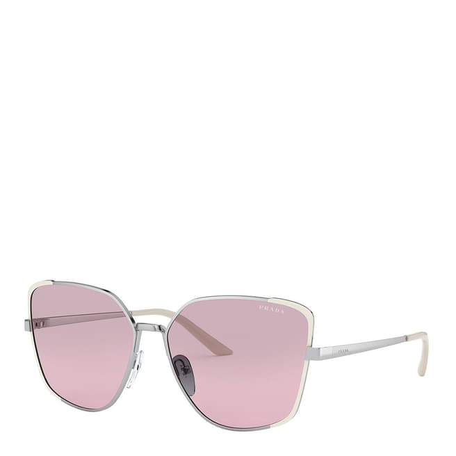 Prada Women's Pink/Silver Prada Sunglasses 59mm