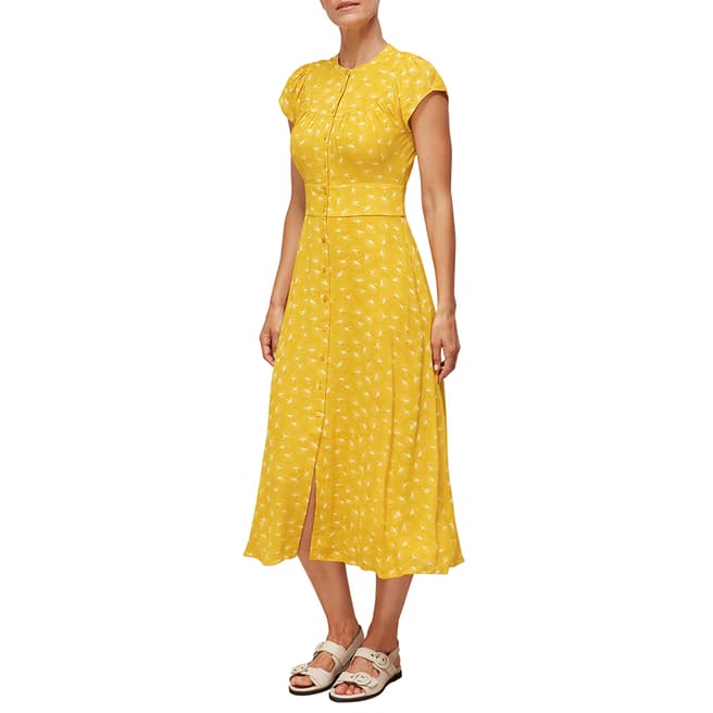 WHISTLES Yellow Isla Dandelion Dress