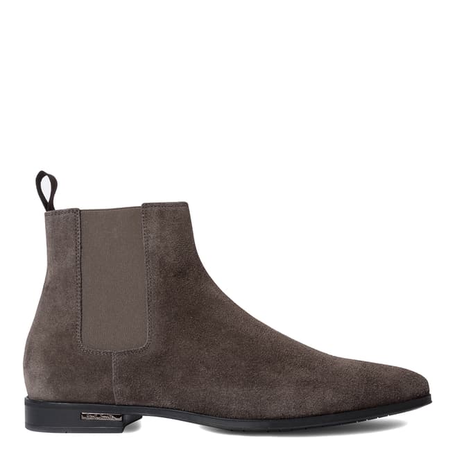 PAUL SMITH Grey Suede Chelsea Boots