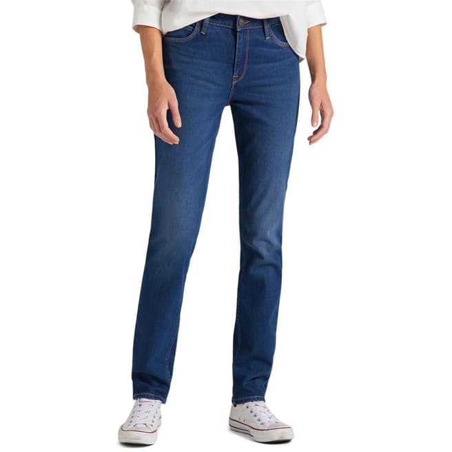 Lee Jeans Mid Blue Straight Stretch Jean