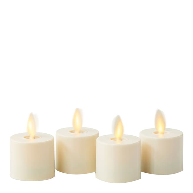 Luminara Living Ivory Flame Tea Lights - Ivory- (Pack of 4)