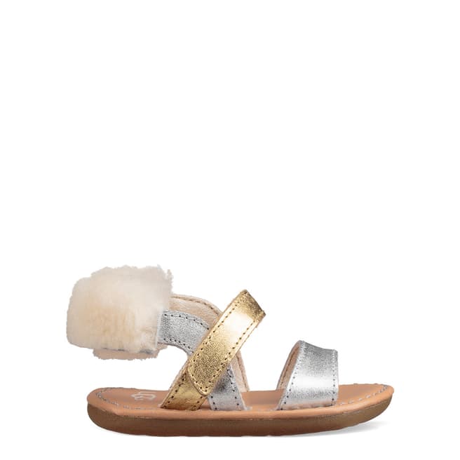 UGG Toddler Gold/Silver Dorien Metallic Sandals