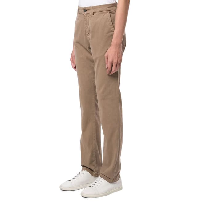 7 For All Mankind Camel Slimmy Luxe Stretch Chinos