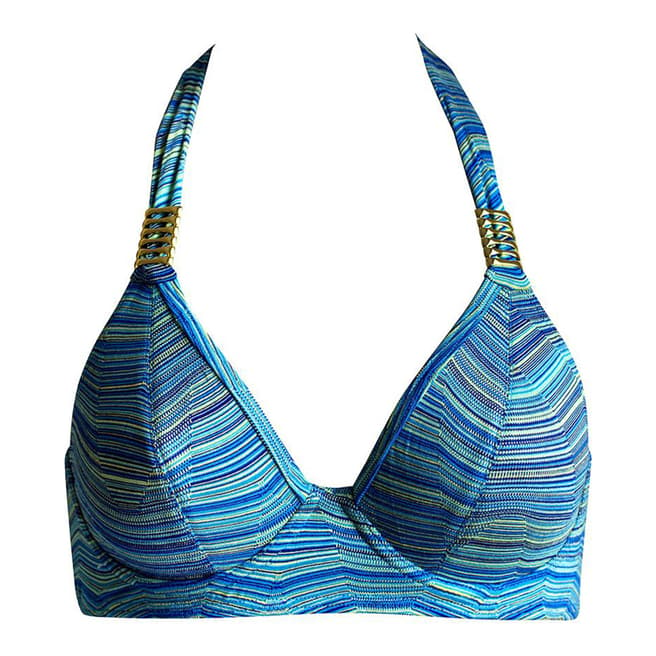 West Seventy Nine Blue Wave Spirit Dancer Bikini Top
