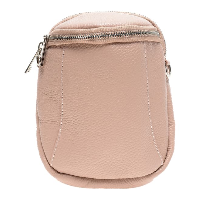 Anna Luchini Pink Leather Crossbody Bag