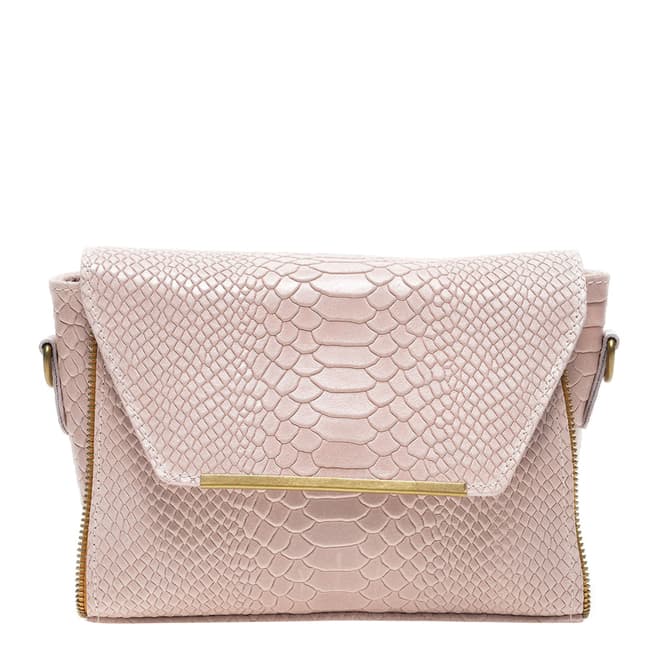 Luisa Vannini Pink Leather Crossbody Bag