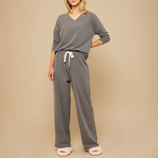 N°· Eleven Charcoal Marl Cotton Jersey Pyjama Set