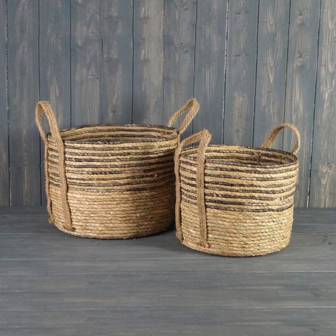 The Satchville Gift Company Set Of 3 Woven Baskets