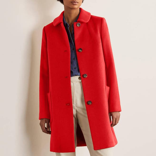 Boden Red Clifford Coat
