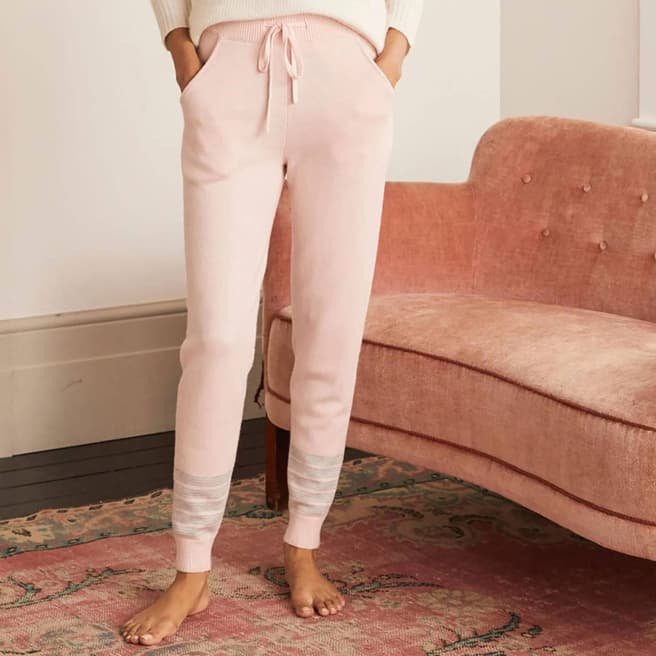 Boden Pink Cashmere Blend Knitted Joggers