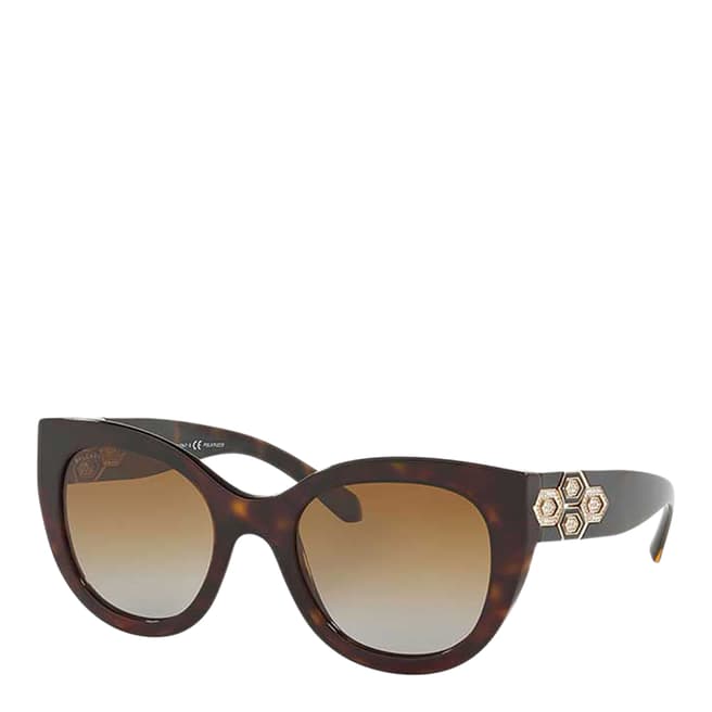 Bvlgari Women's Tortoiseshell Sunglasses 53mm