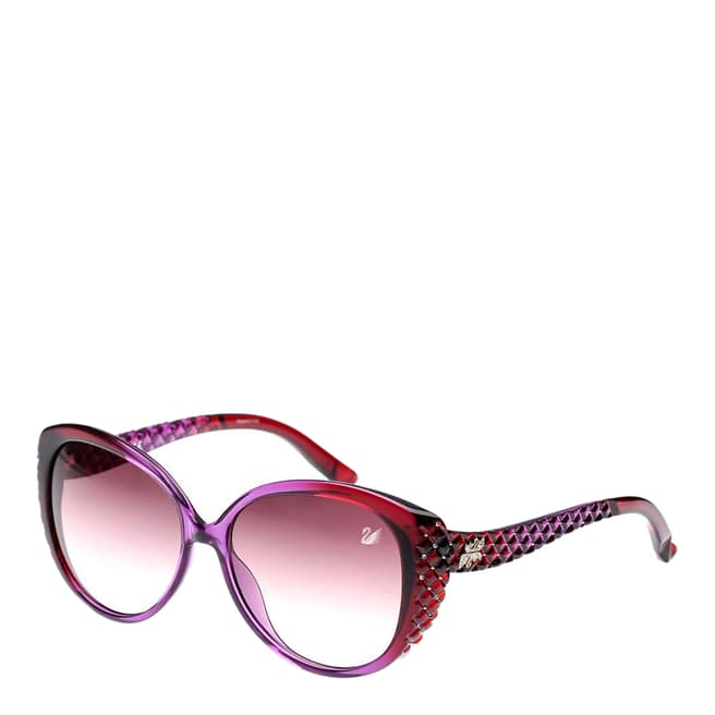 SWAROVSKI Women's Purple/Red Sunglasses 58mm
