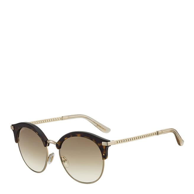 Jimmy Choo Women's Gold/Tortoiseshell Sunglasses 55mm