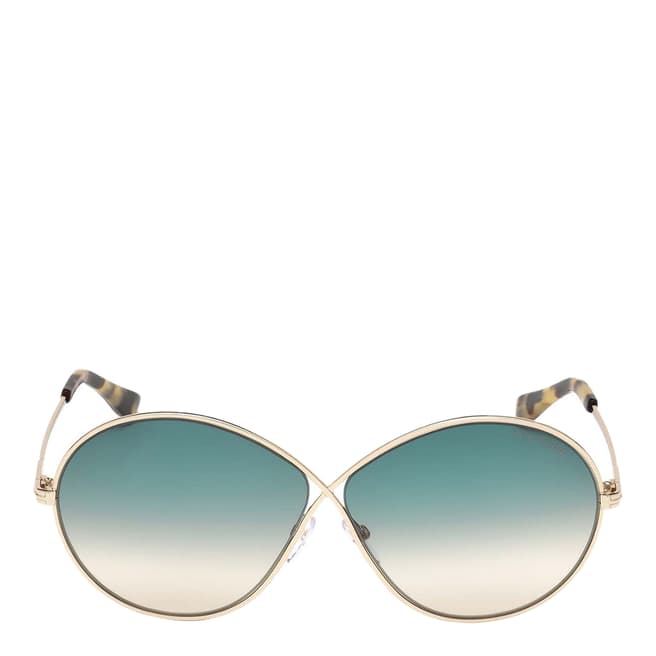 Tom Ford Women's Gold Sunglasses 64mm 