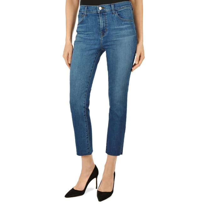 J Brand Mid Blue Ruby Cropped Jeans