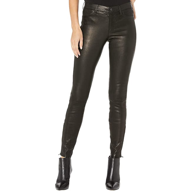J Brand Black Skinny Fit Leather Trousers