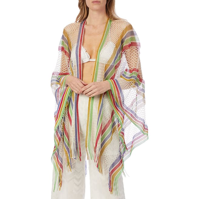Missoni Green Multi Stripe Netted Cover Up