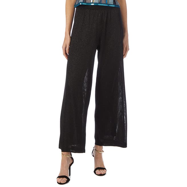 Missoni Black Sparkle Sheer Wide Trousers