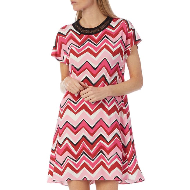 M Missoni Pink Multi Zigzag Dress